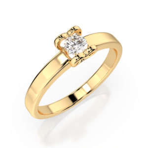 Żółte Złoto Pierścionek z Diamentem Kolekcja Classic, Pure Love