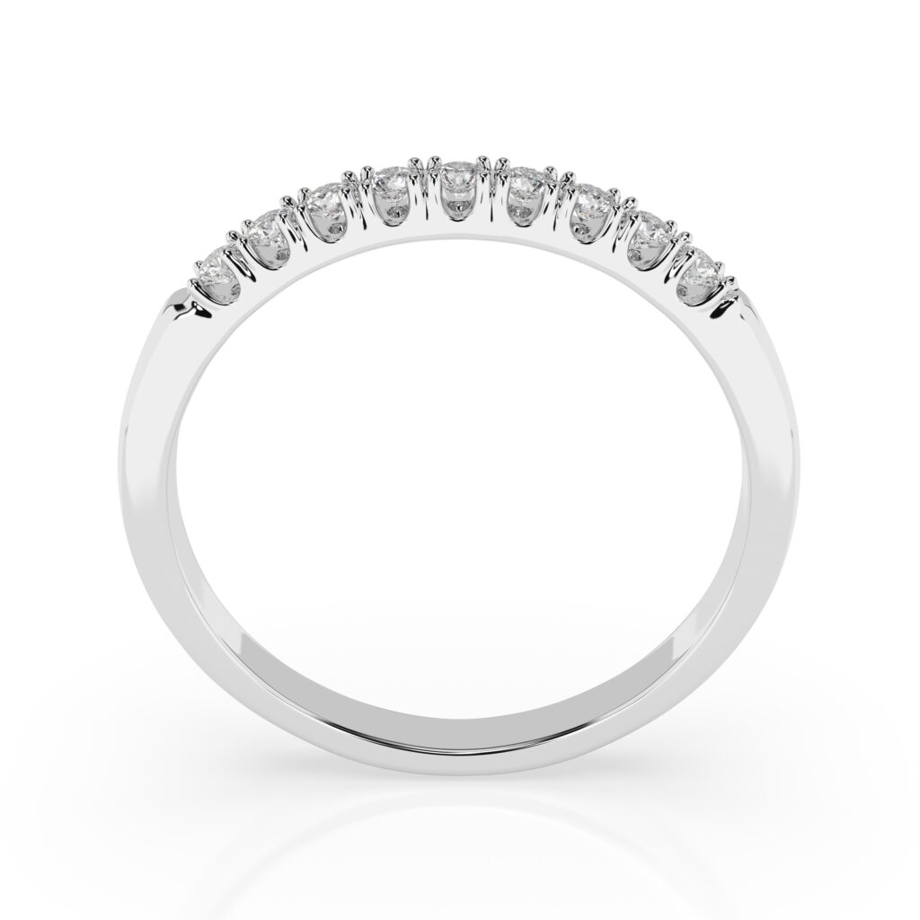 Białe Złoto Pierścionek z Diamentem Kolekcja Eternity