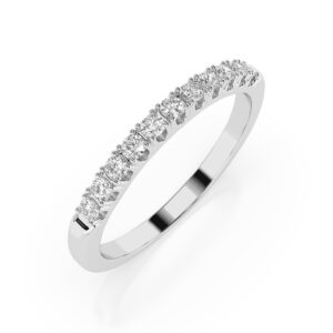 Białe Złoto Pierścionek z Diamentem Kolekcja Eternity