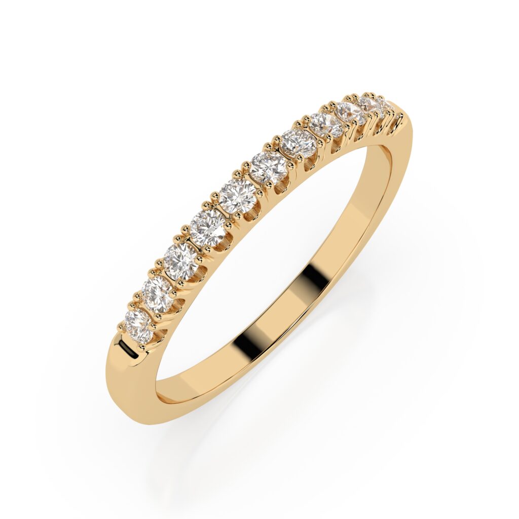 Żółte Złoto Pierścionek z Diamentem Kolekcja Eternity
