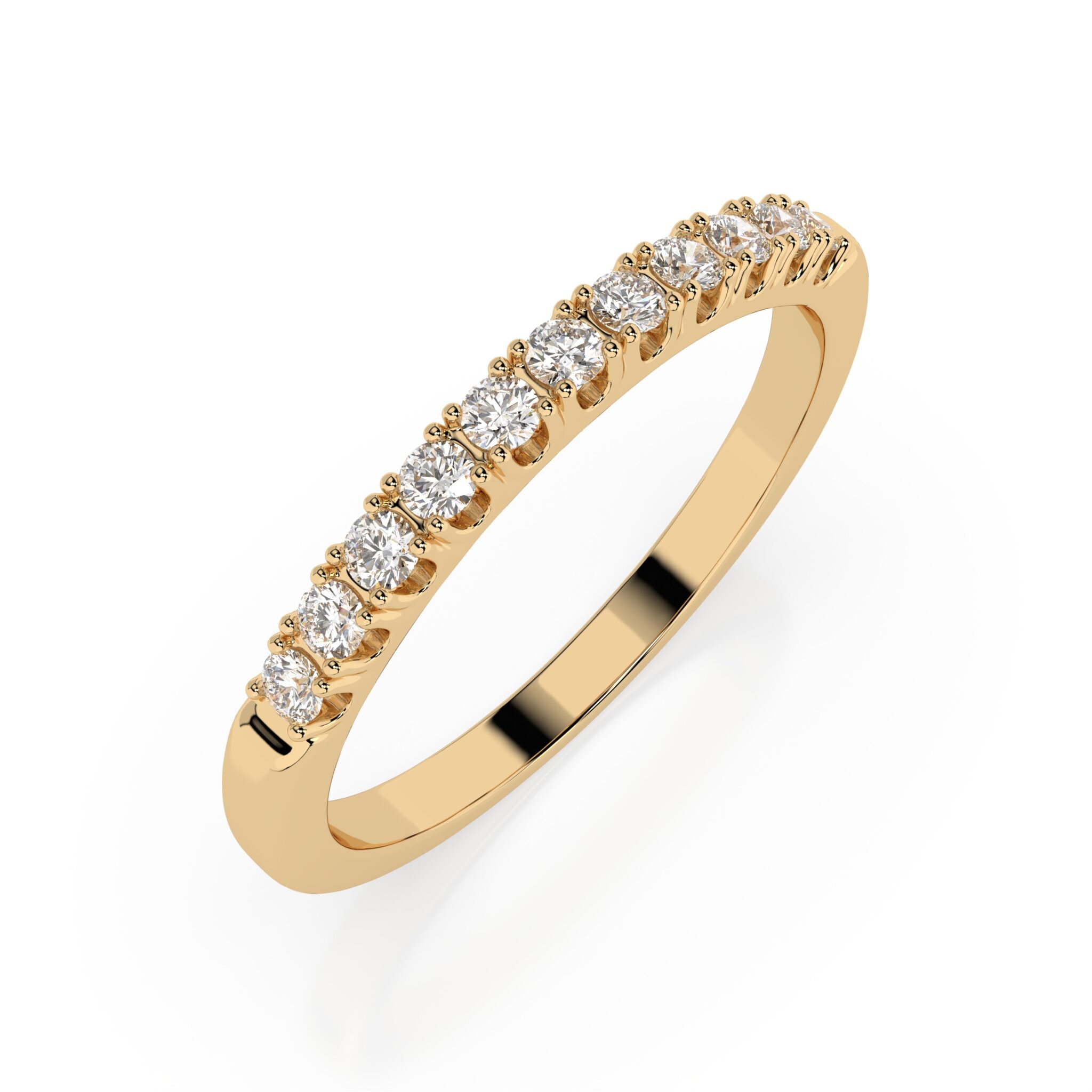 Żółte Złoto Pierścionek z Diamentem Kolekcja Eternity