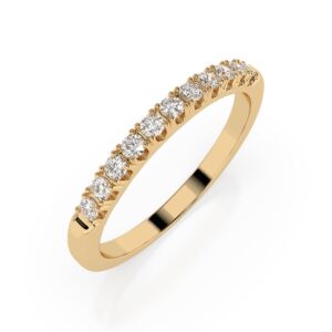 Żółte Złoto Pierścionek z Diamentem Kolekcja Eternity