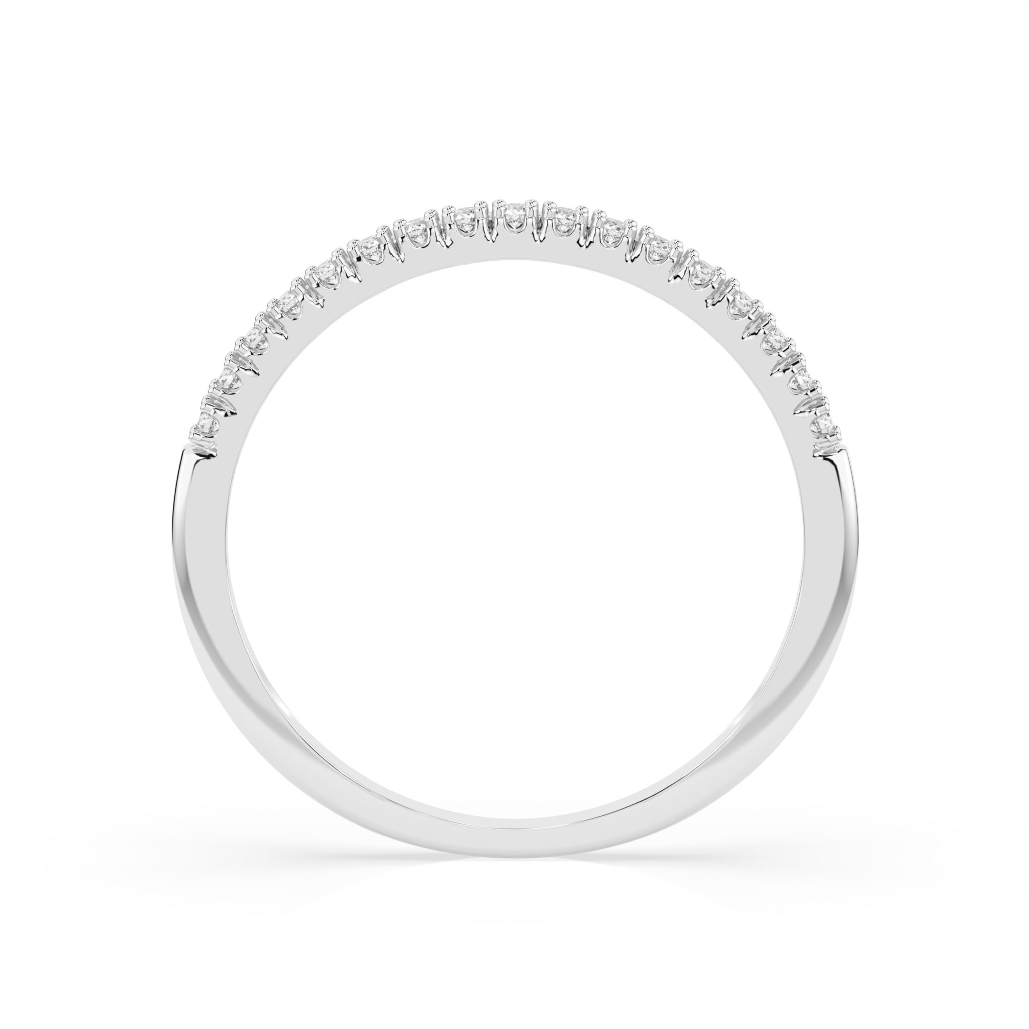 Białe Złoto Pierścionek z Diamentem Kolekcja Eternity