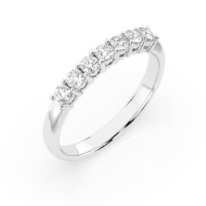 Białe Złoto Pierścionek z Diamentem Kolekcja Eternity