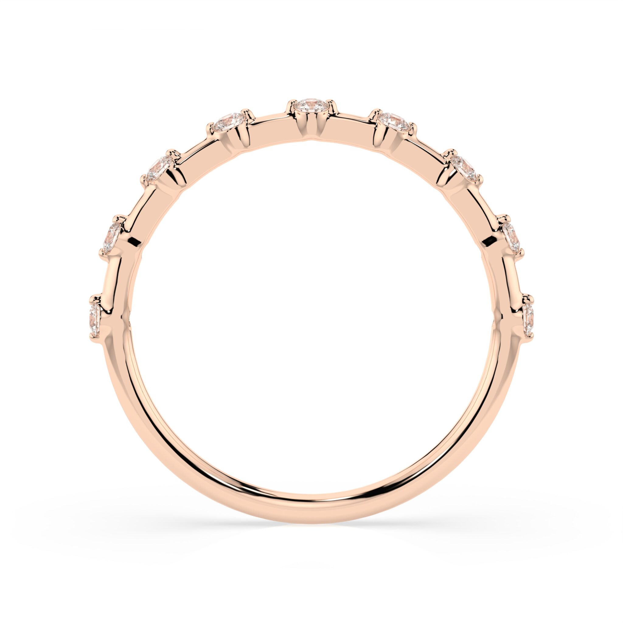 Różowe Złoto Pierścionek z Diamentem Kolekcja Eternity, Night Sky