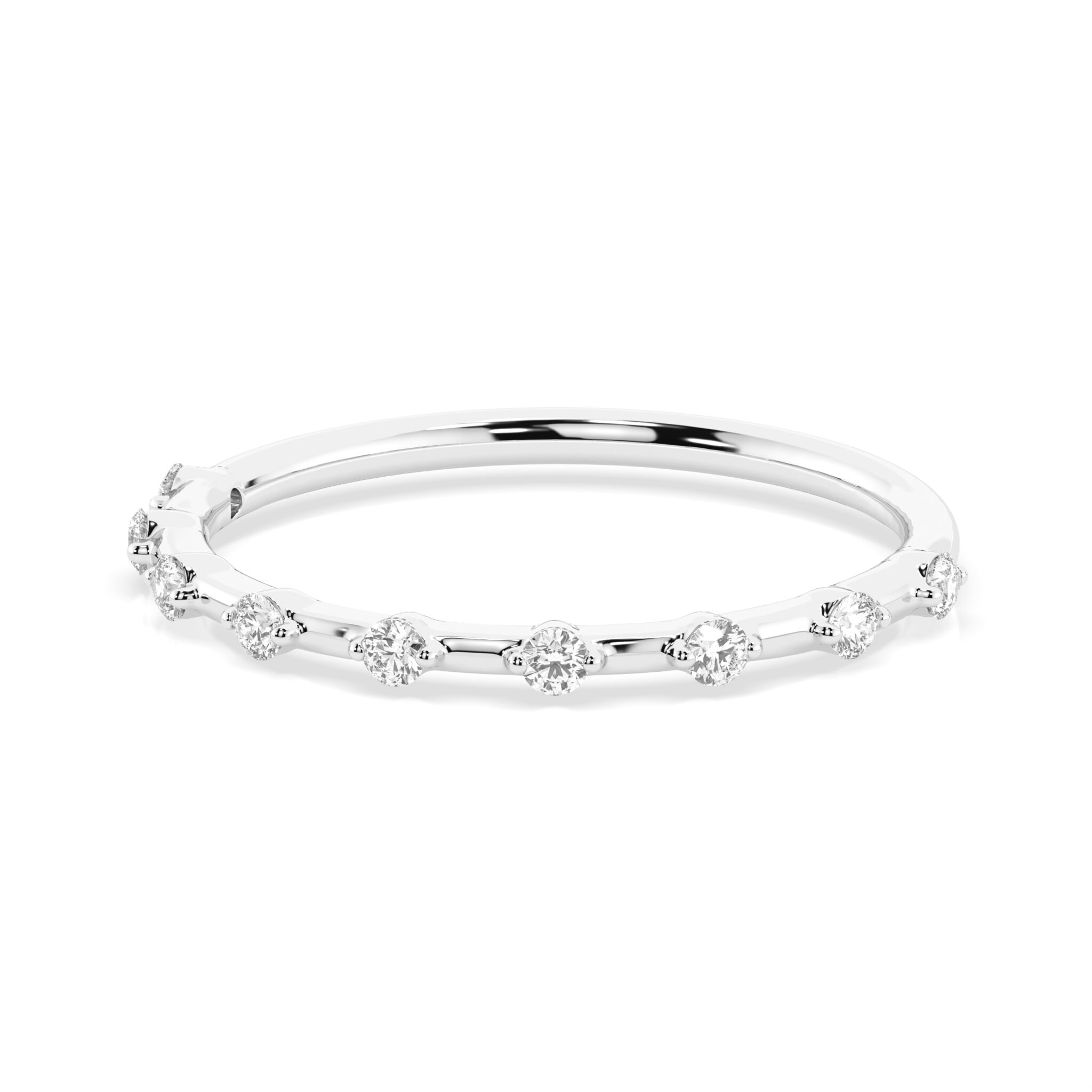 Białe Złoto Pierścionek z Diamentem Kolekcja Eternity, Night Sky