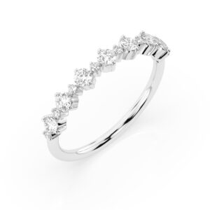 Białe Złoto Pierścionek z Diamentem Kolekcja Eternity, Night Sky