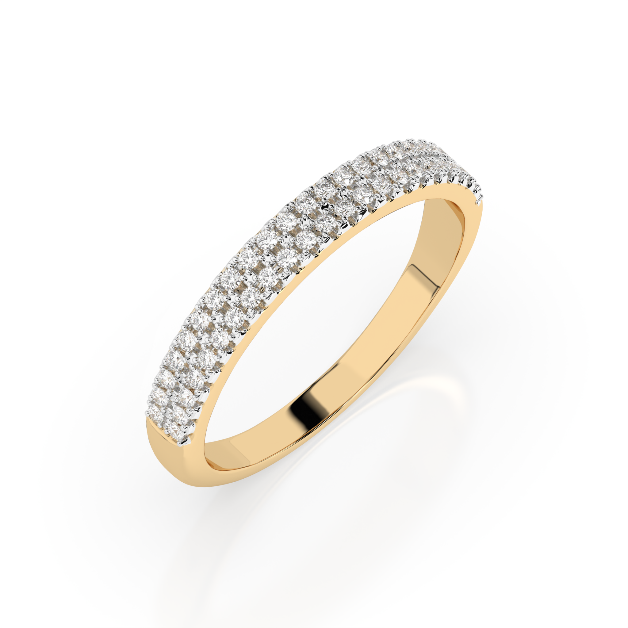Żółte Złoto Pierścionek z Diamentem Kolekcja Eternity