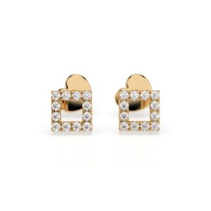 Żółte Złoto Kolczyki z Diamentem, Kolekcja Minimalism