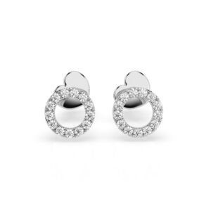 Białe Złoto Kolczyki z Diamentem, Kolekcja Minimalism