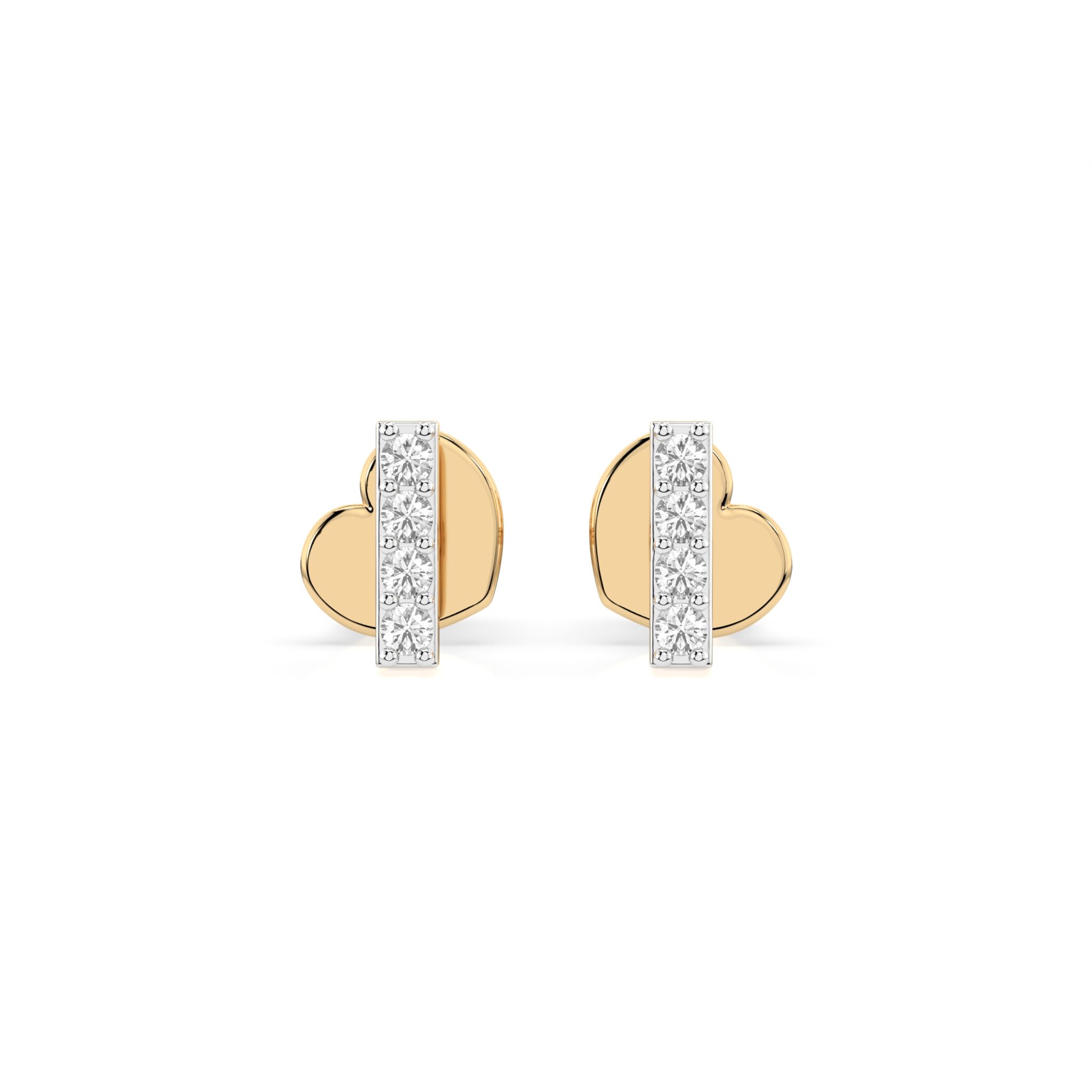 Żółte Złoto Kolczyki z Diamentem, Kolekcja Minimalism