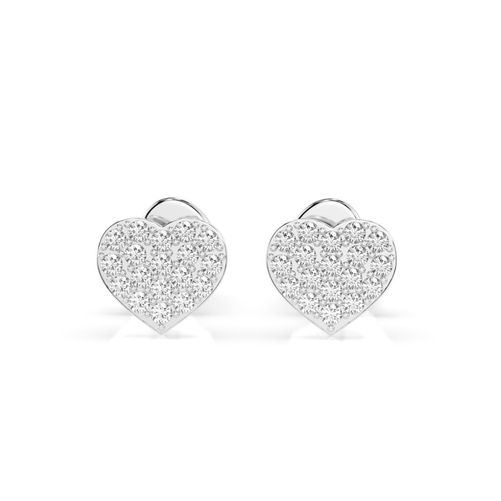 Białe Złoto Kolczyki z Diamentem Kolekcja Iluzja, Pure Love