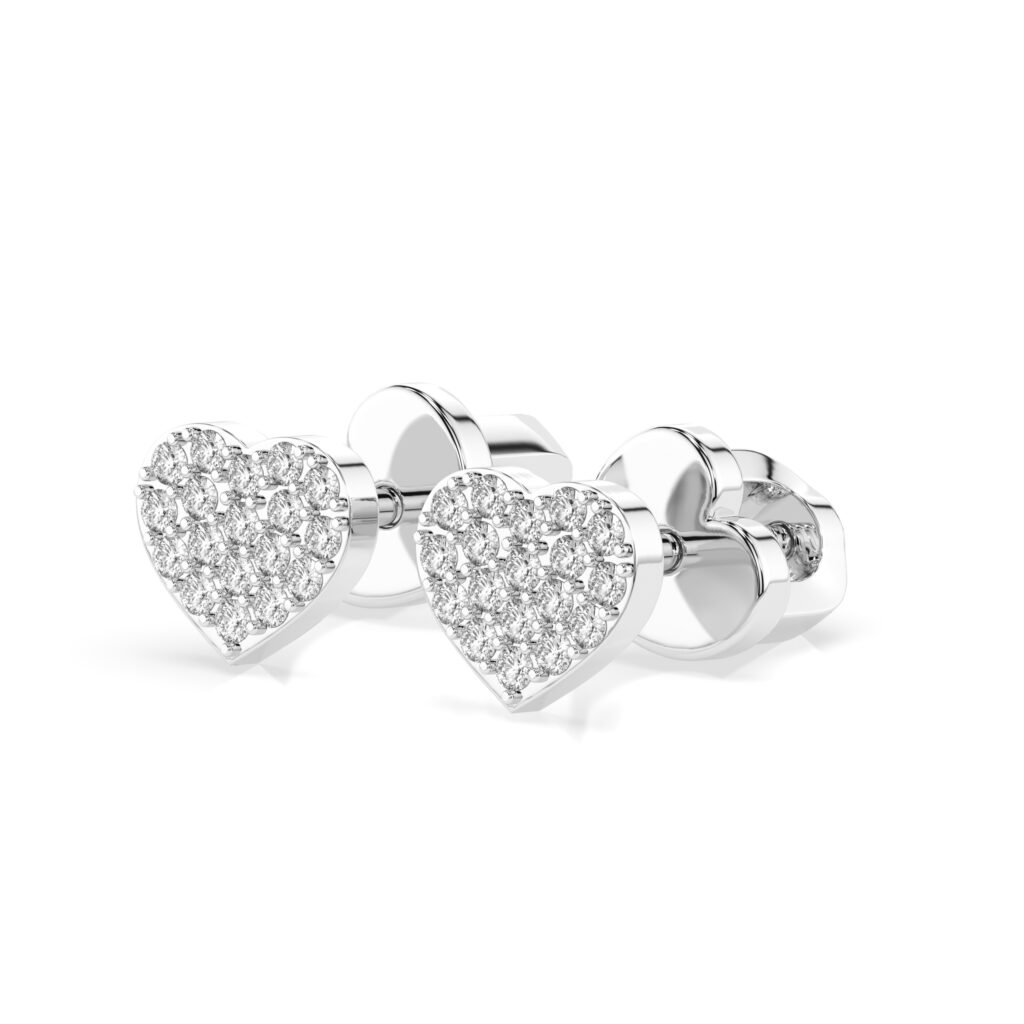 Białe Złoto Kolczyki z Diamentem Kolekcja Iluzja, Pure Love