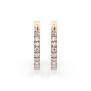 Różowe Złoto Kolczyki z Diamentem, Kolekcja Eternity