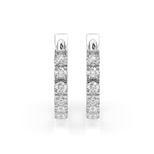 Białe Złoto Kolczyki z Diamentem, Kolekcja Eternity