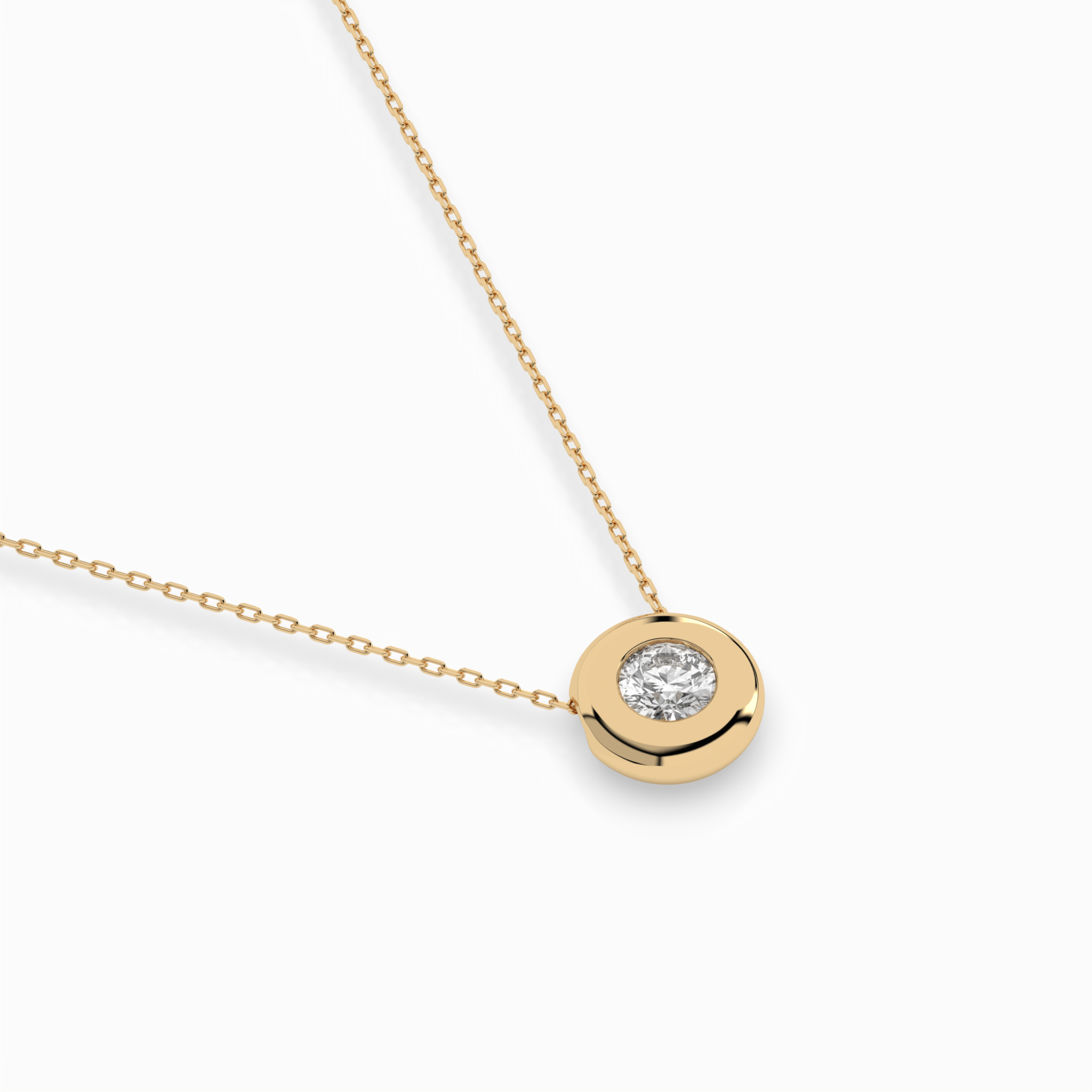 Żółte Złoto Naszyjnik z Diamentem Kolekcja Classic