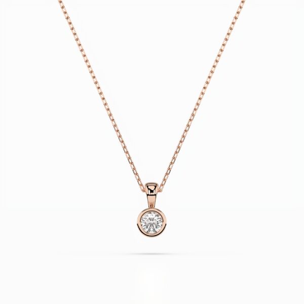 Różowe Złoto Naszyjnik z Diamentem Kolekcja Classic