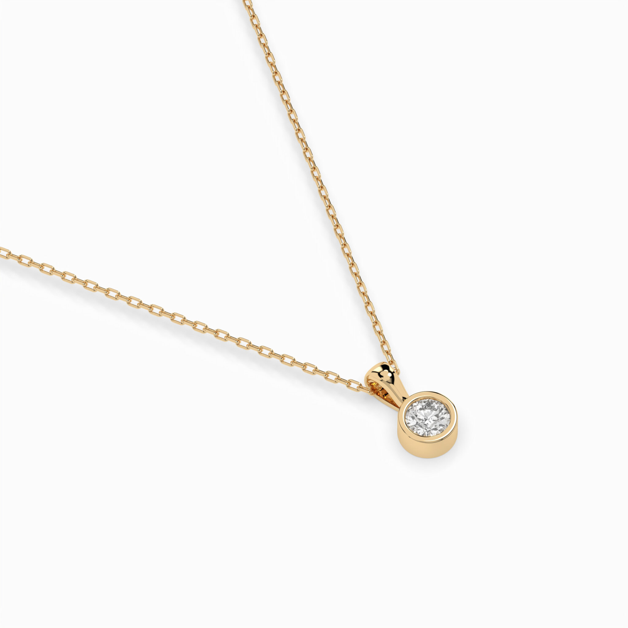 Żółte Złoto Naszyjnik z Diamentem Kolekcja Classic