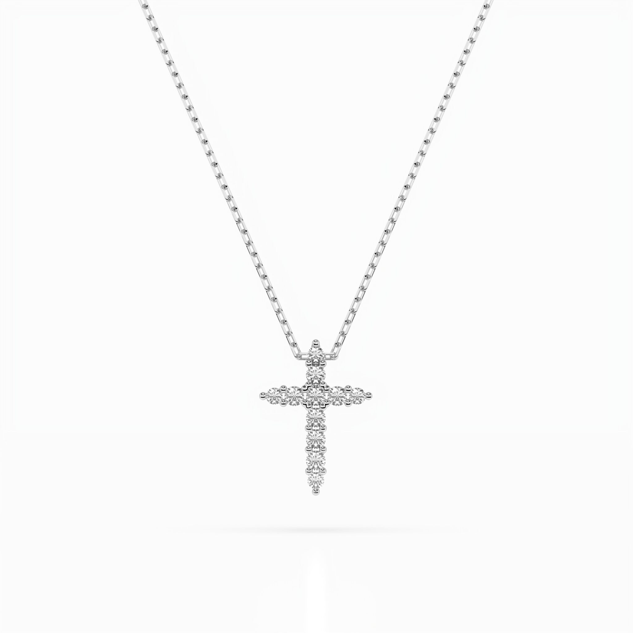 Białe Złoto Naszyjnik z Diamentem Kolekcja Minimalism