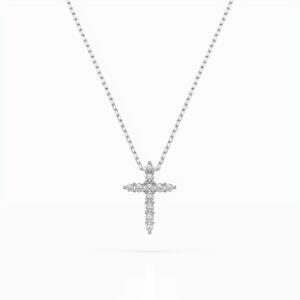 Białe Złoto Naszyjnik z Diamentem Kolekcja Minimalism