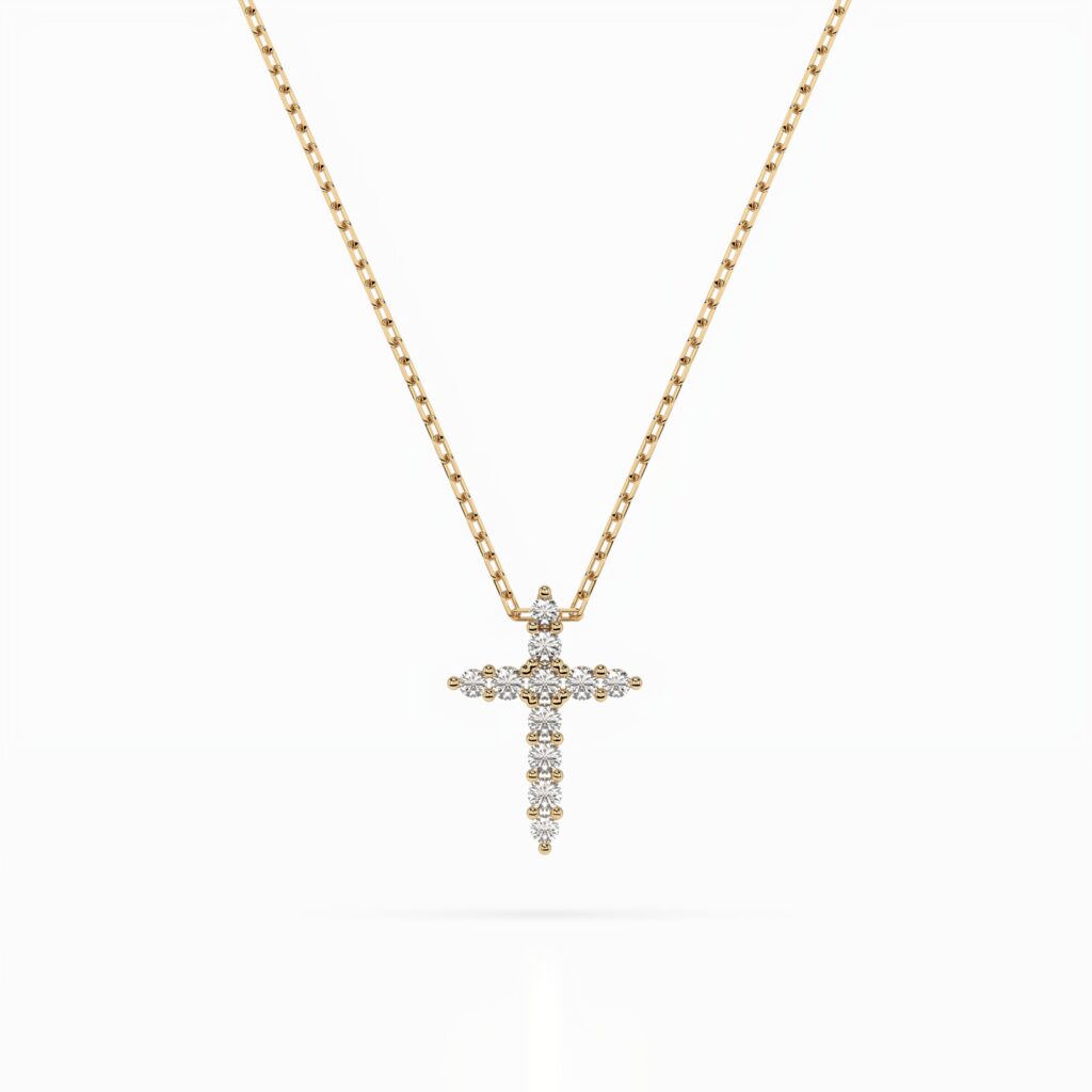 Żółte Złoto Naszyjnik z Diamentem Kolekcja Minimalism