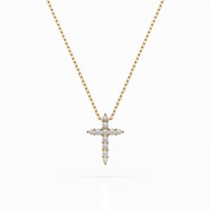 Żółte Złoto Naszyjnik z Diamentem Kolekcja Minimalism