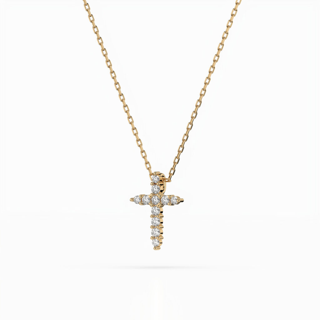 Żółte Złoto Naszyjnik z Diamentem Kolekcja Minimalism