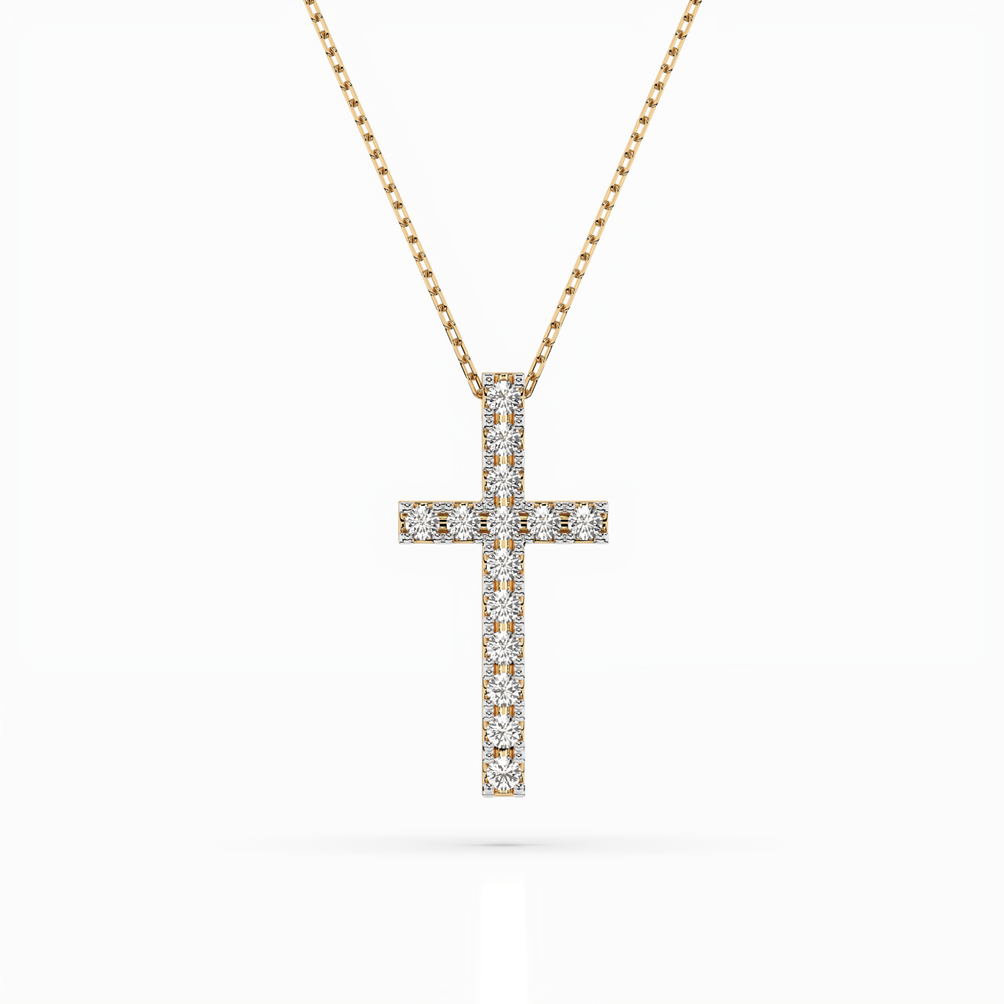 Żółte Złoto Naszyjnik z Diamentem Kolekcja Minimalism