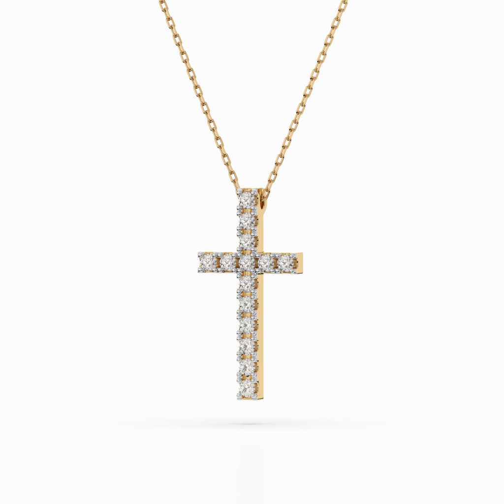 Żółte Złoto Naszyjnik z Diamentem Kolekcja Minimalism