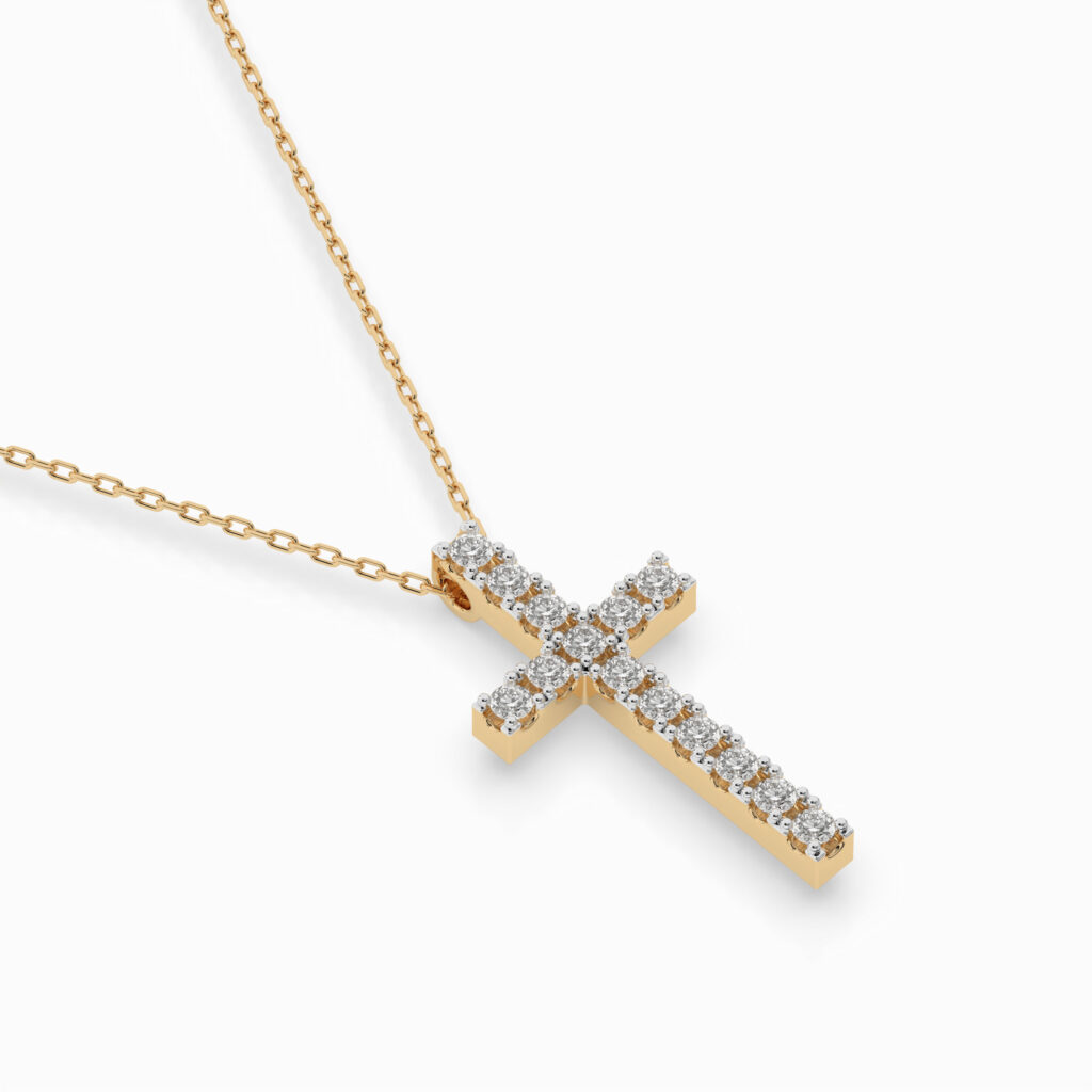 Żółte Złoto Naszyjnik z Diamentem Kolekcja Minimalism