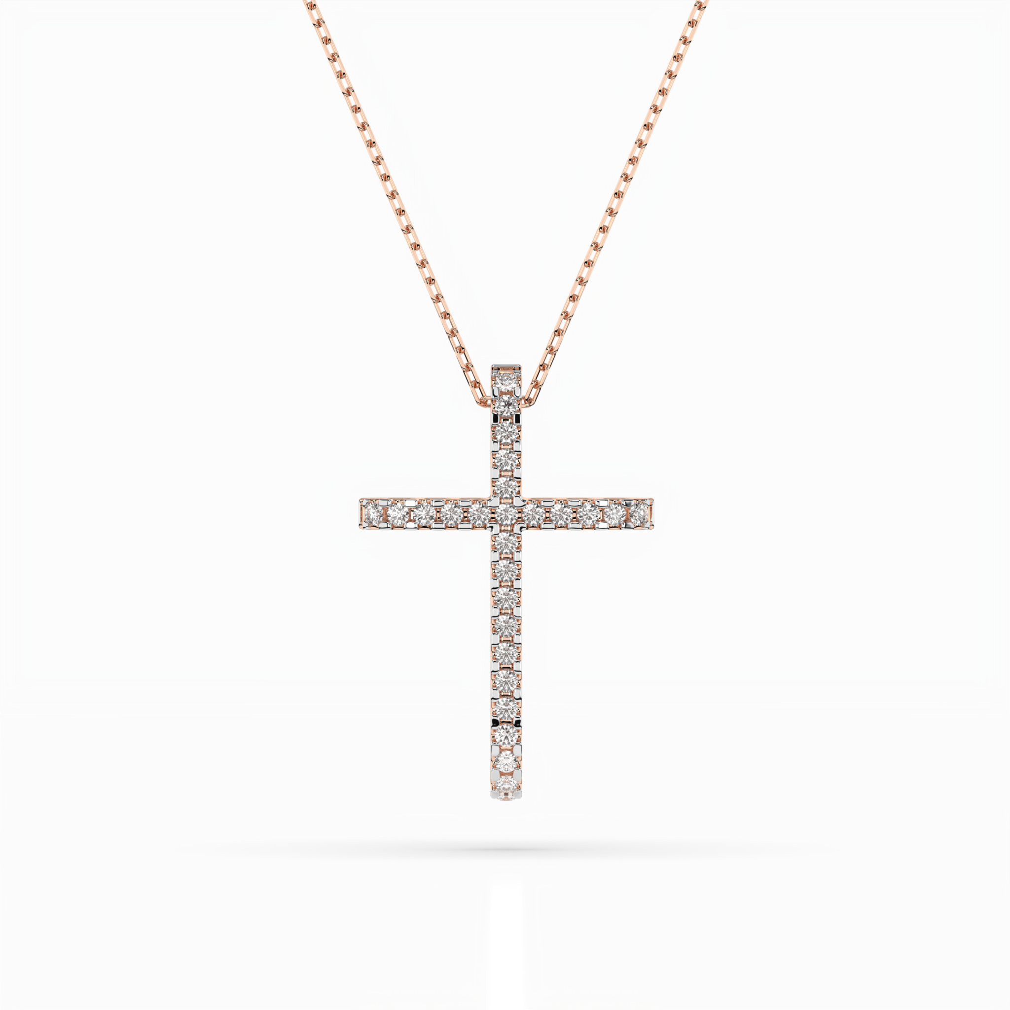 Różowe Złoto Naszyjnik z Diamentem Kolekcja Minimalism