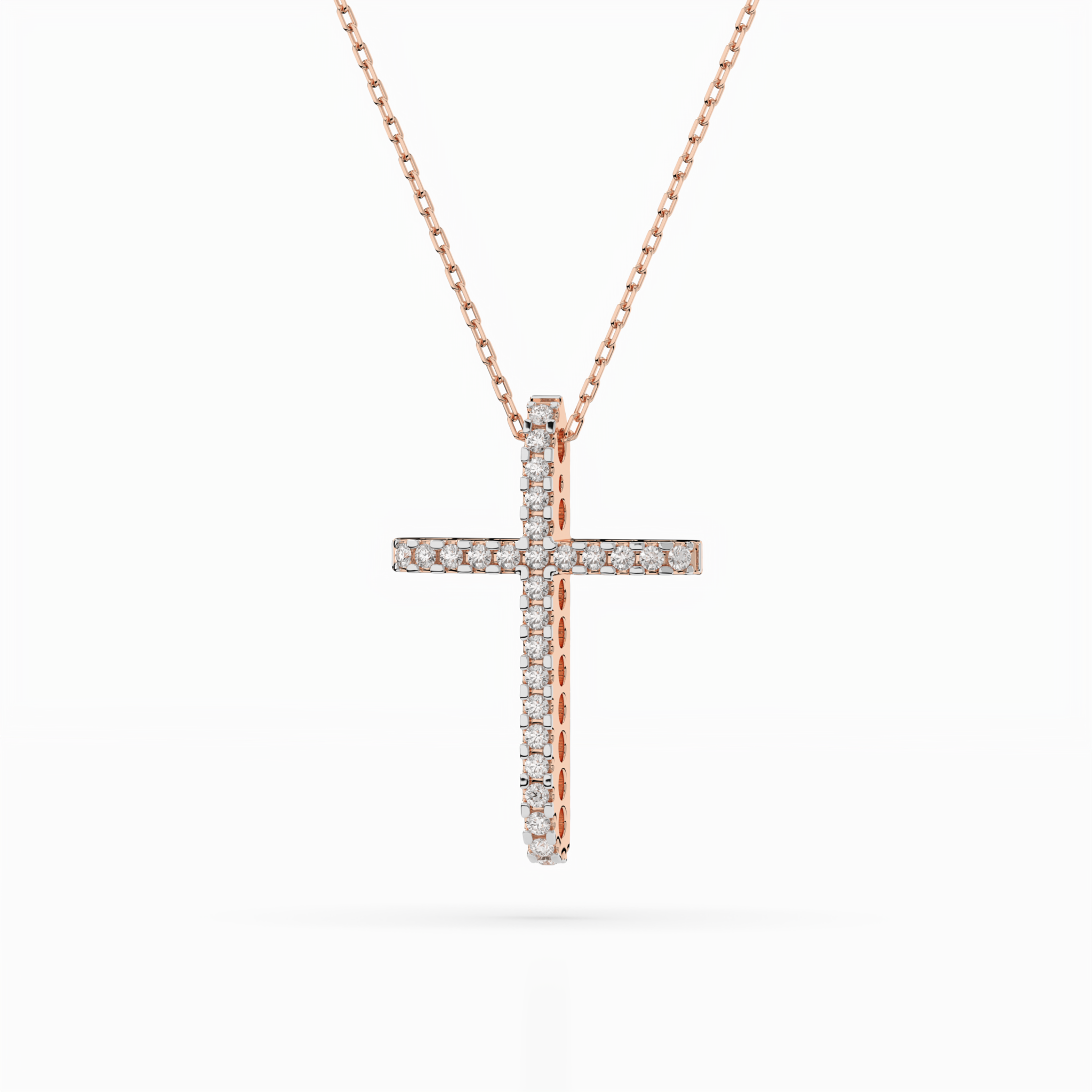 Różowe Złoto Naszyjnik z Diamentem Kolekcja Minimalism