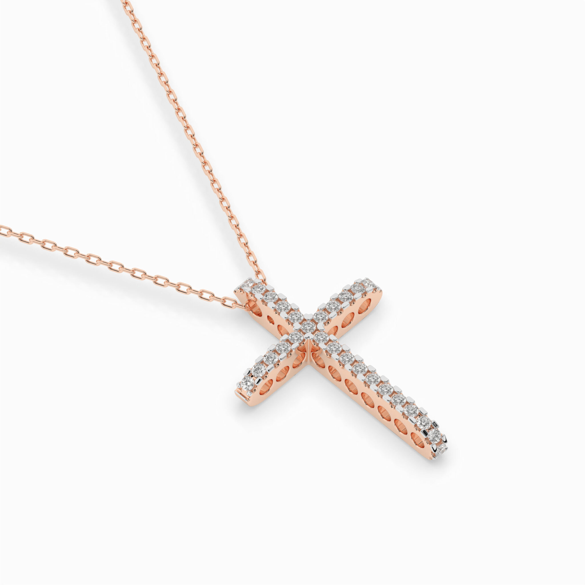 Różowe Złoto Naszyjnik z Diamentem Kolekcja Minimalism
