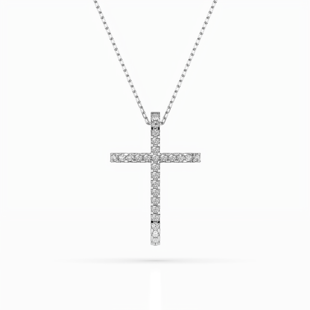 Białe Złoto Naszyjnik z Diamentem Kolekcja Minimalism