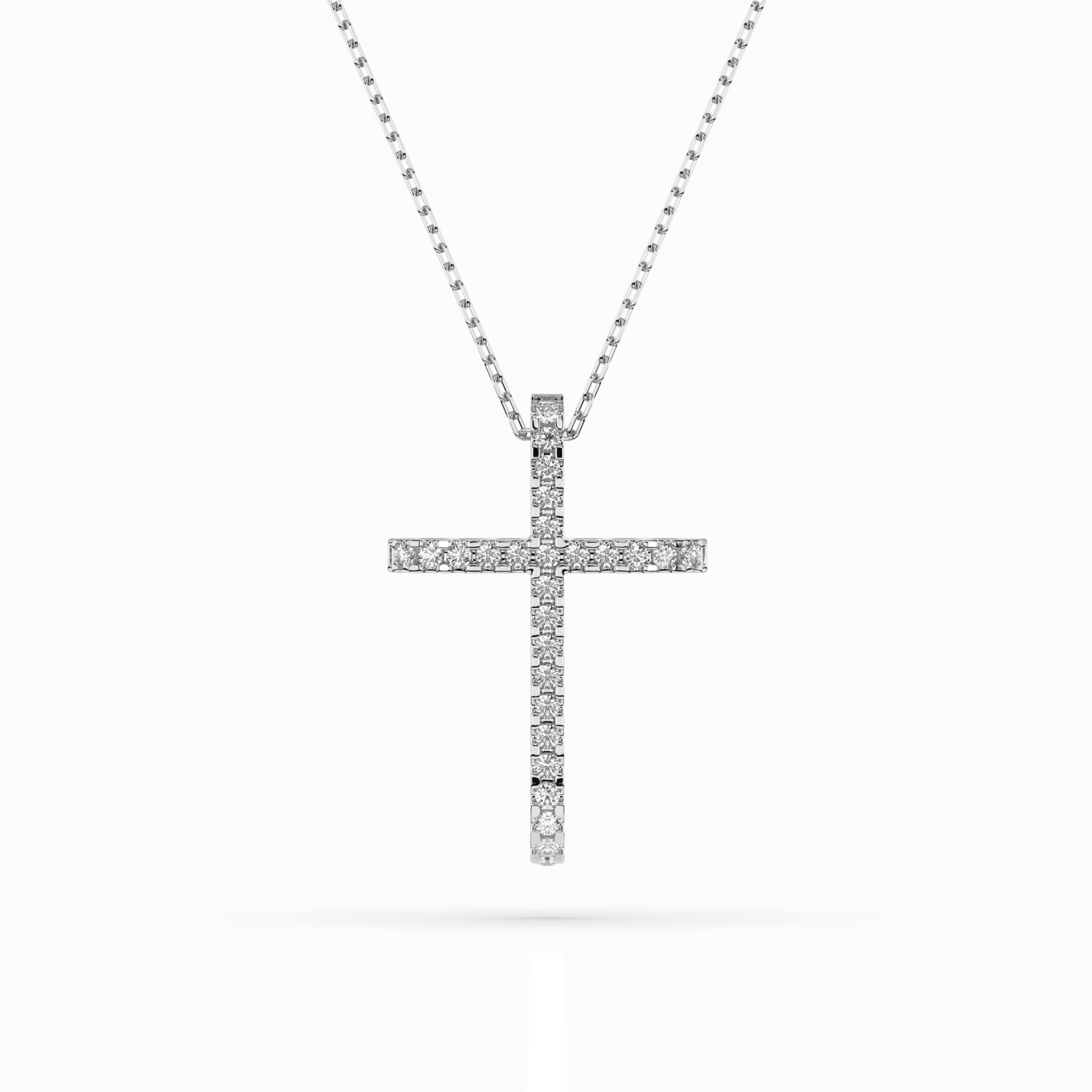 Białe Złoto Naszyjnik z Diamentem Kolekcja Minimalism