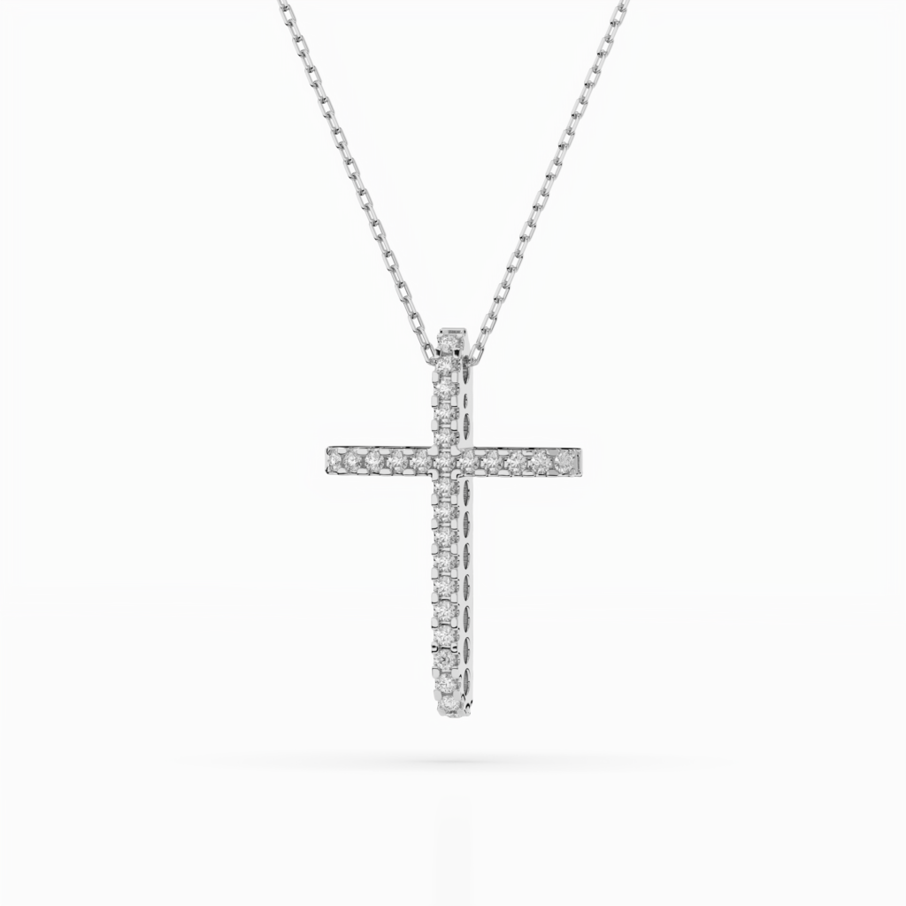 Białe Złoto Naszyjnik z Diamentem Kolekcja Minimalism