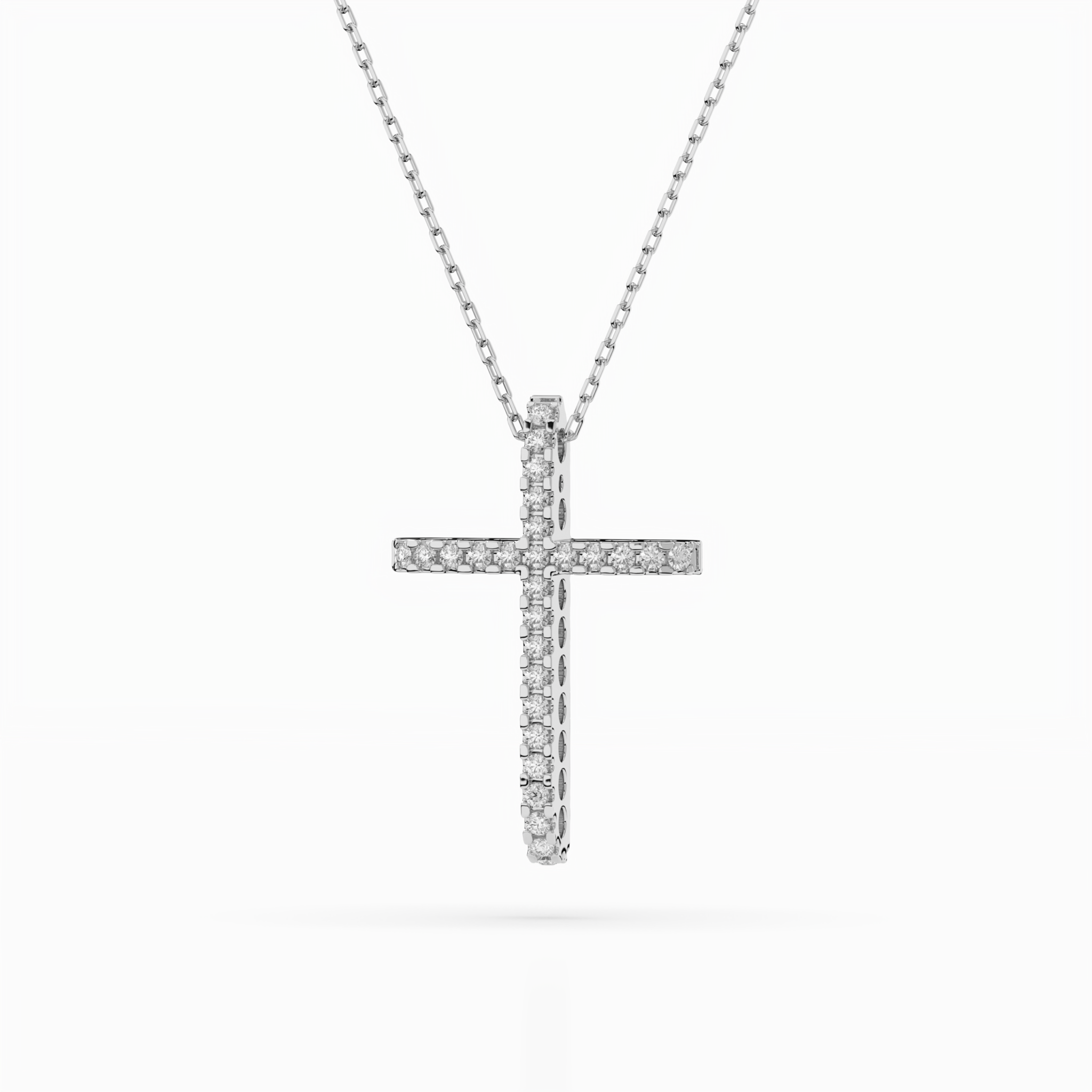 Białe Złoto Naszyjnik z Diamentem Kolekcja Minimalism