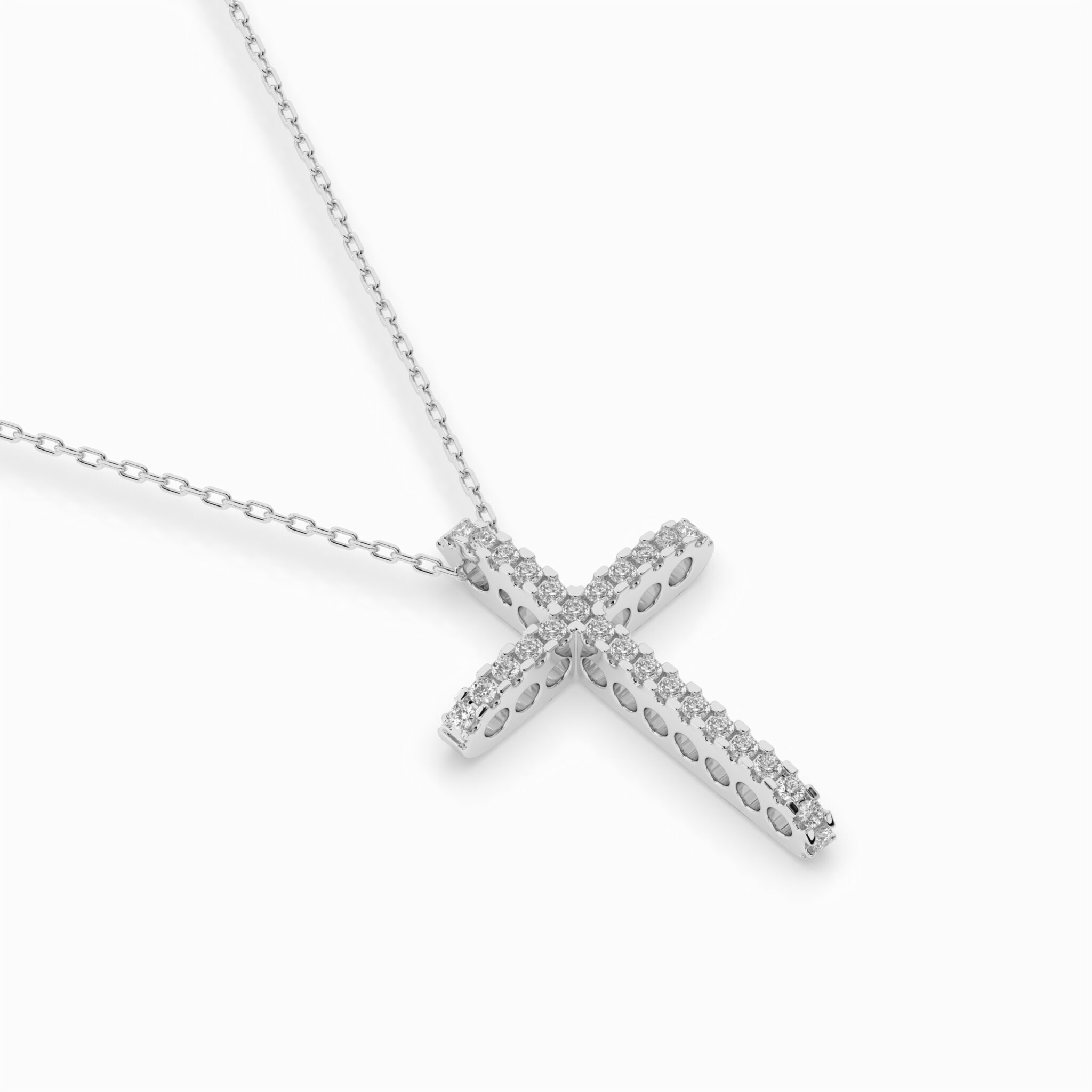 Białe Złoto Naszyjnik z Diamentem Kolekcja Minimalism