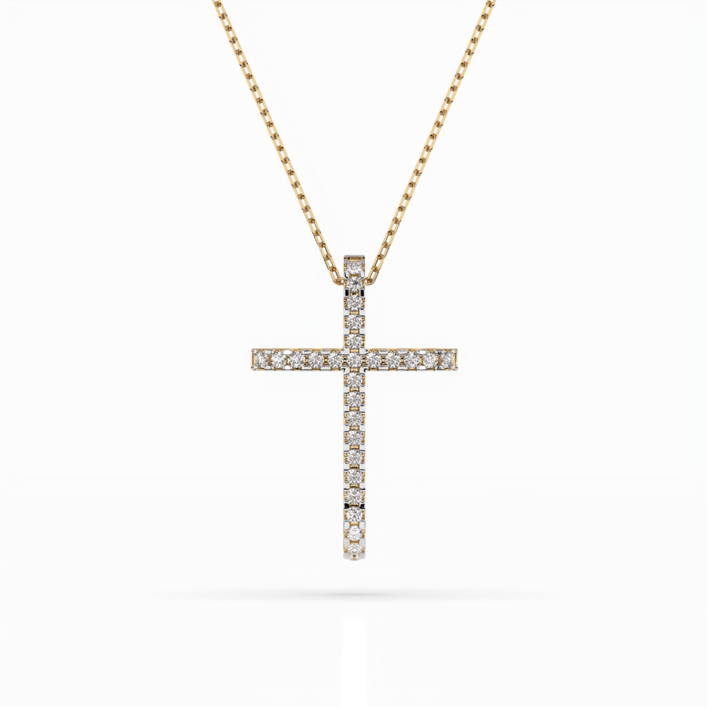 Żółte Złoto Naszyjnik z Diamentem Kolekcja Minimalism