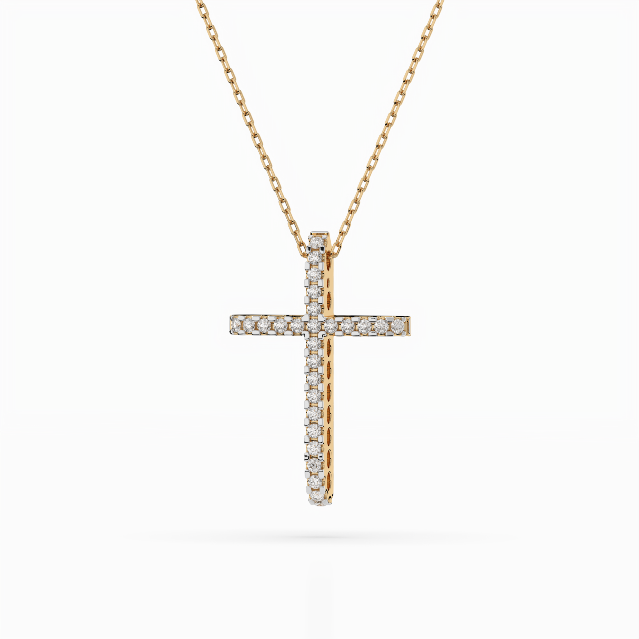 Żółte Złoto Naszyjnik z Diamentem Kolekcja Minimalism