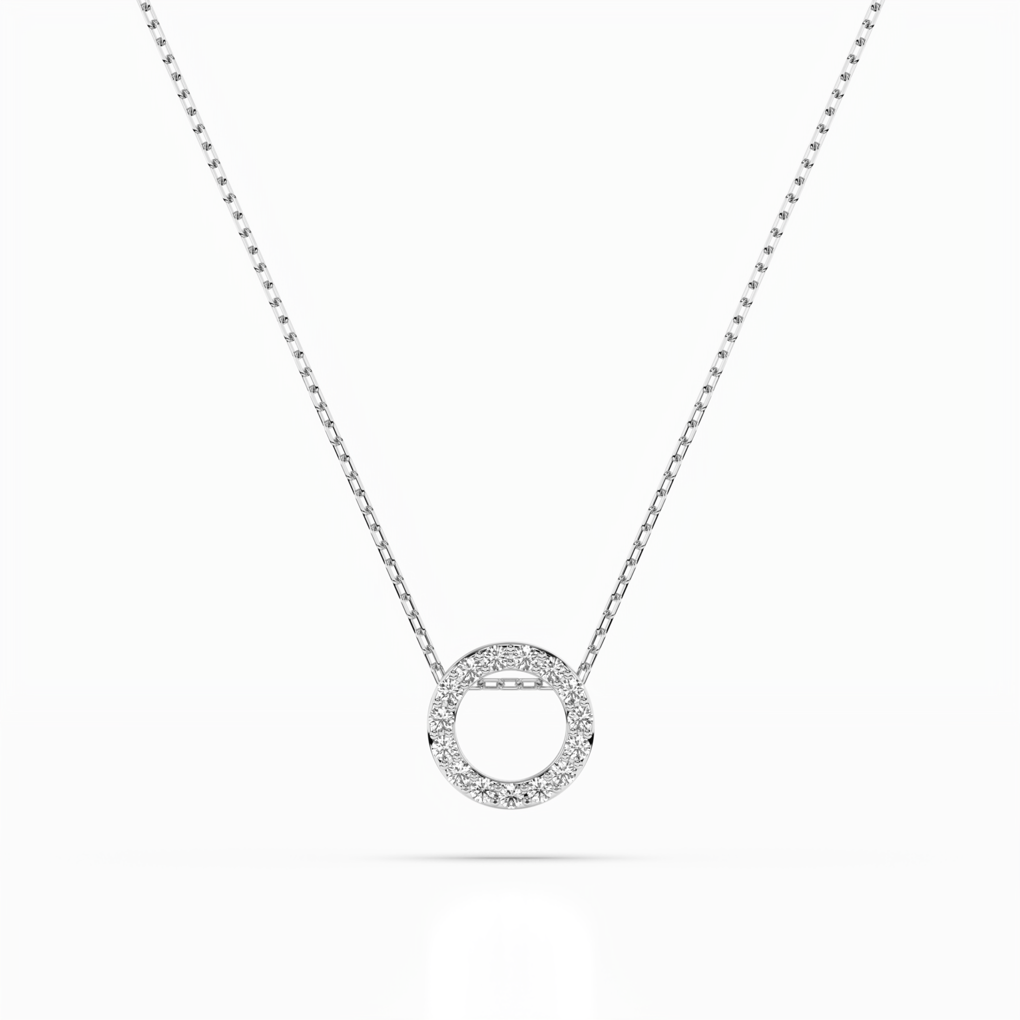 Białe Złoto Naszyjnik z Diamentem Kolekcja Minimalism