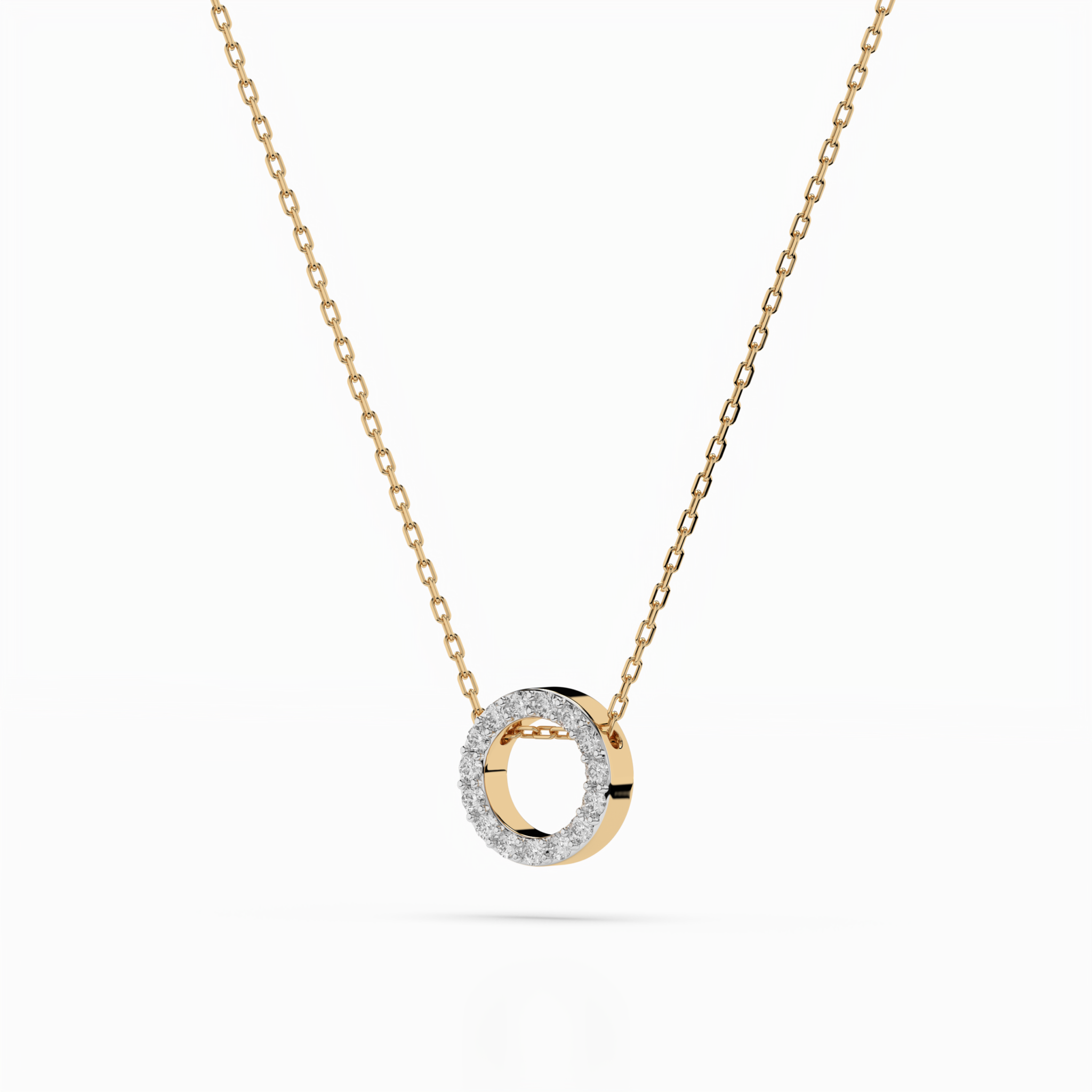 Żółte Złoto Naszyjnik z Diamentem Kolekcja Minimalism