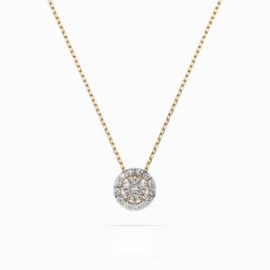 Różowe Złoto Naszyjnik z Diamentem Kolekcja Iluzja, Minimalism