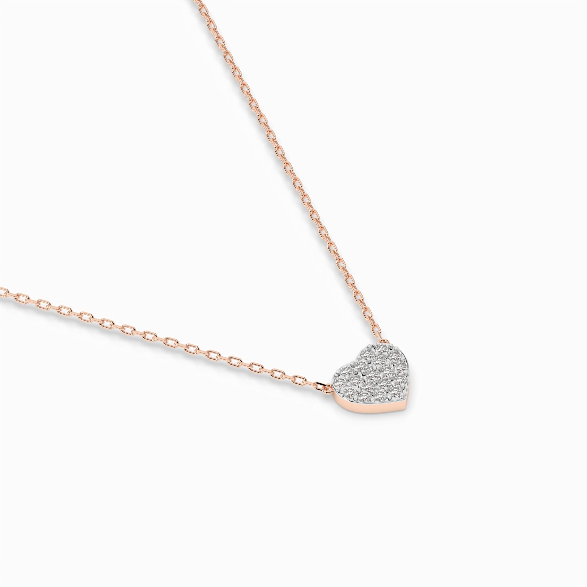 Różowe Złoto Naszyjnik z Diamentem Kolekcja Minimalism, Pure Love