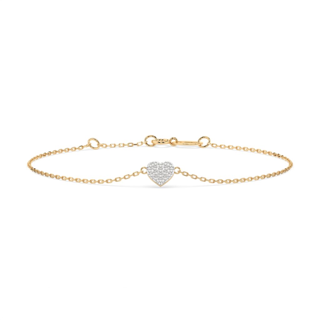 Żółte Złoto Bransoletka z Diamentem Kolekcja Minimalism, Pure Love