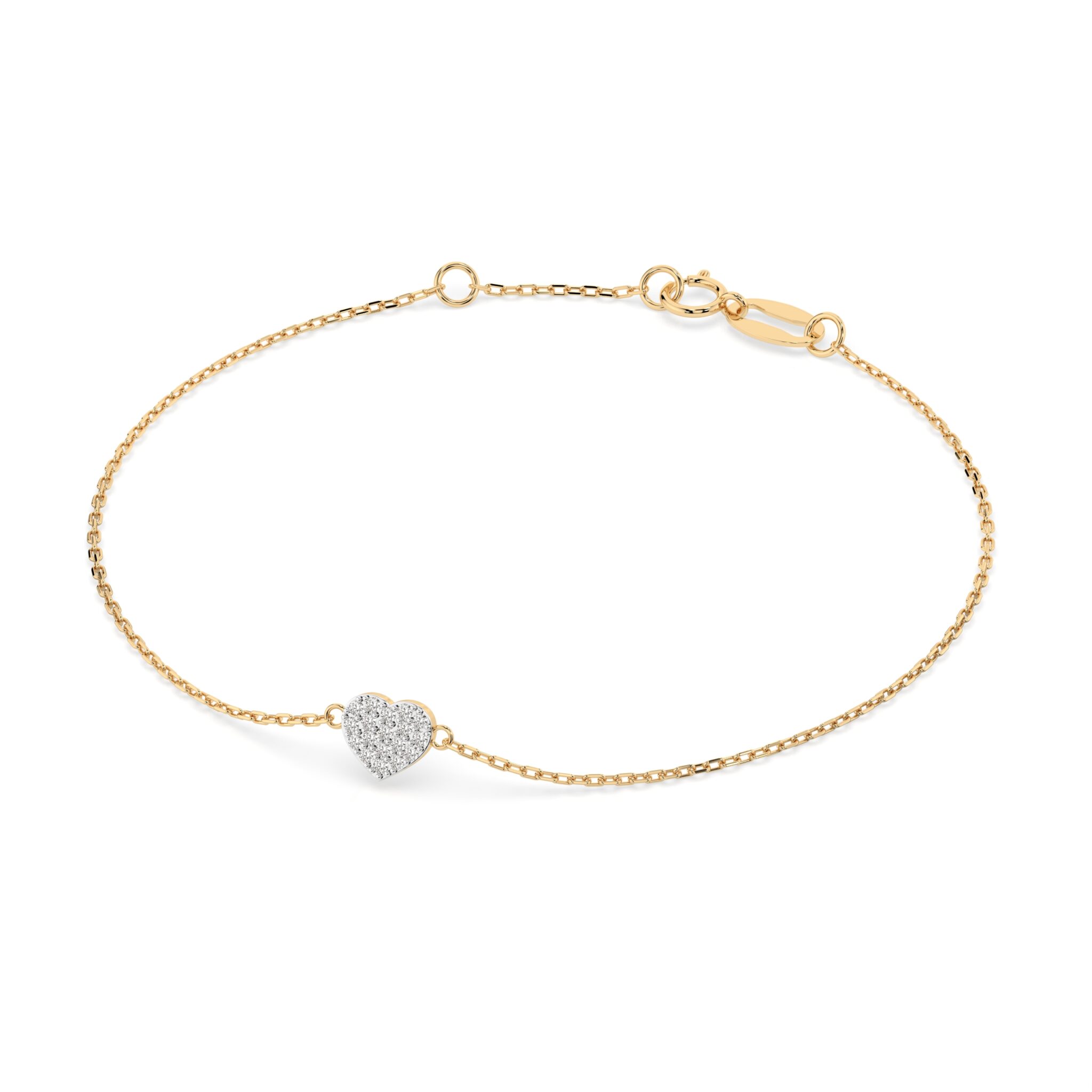 Żółte Złoto Bransoletka z Diamentem Kolekcja Minimalism, Pure Love