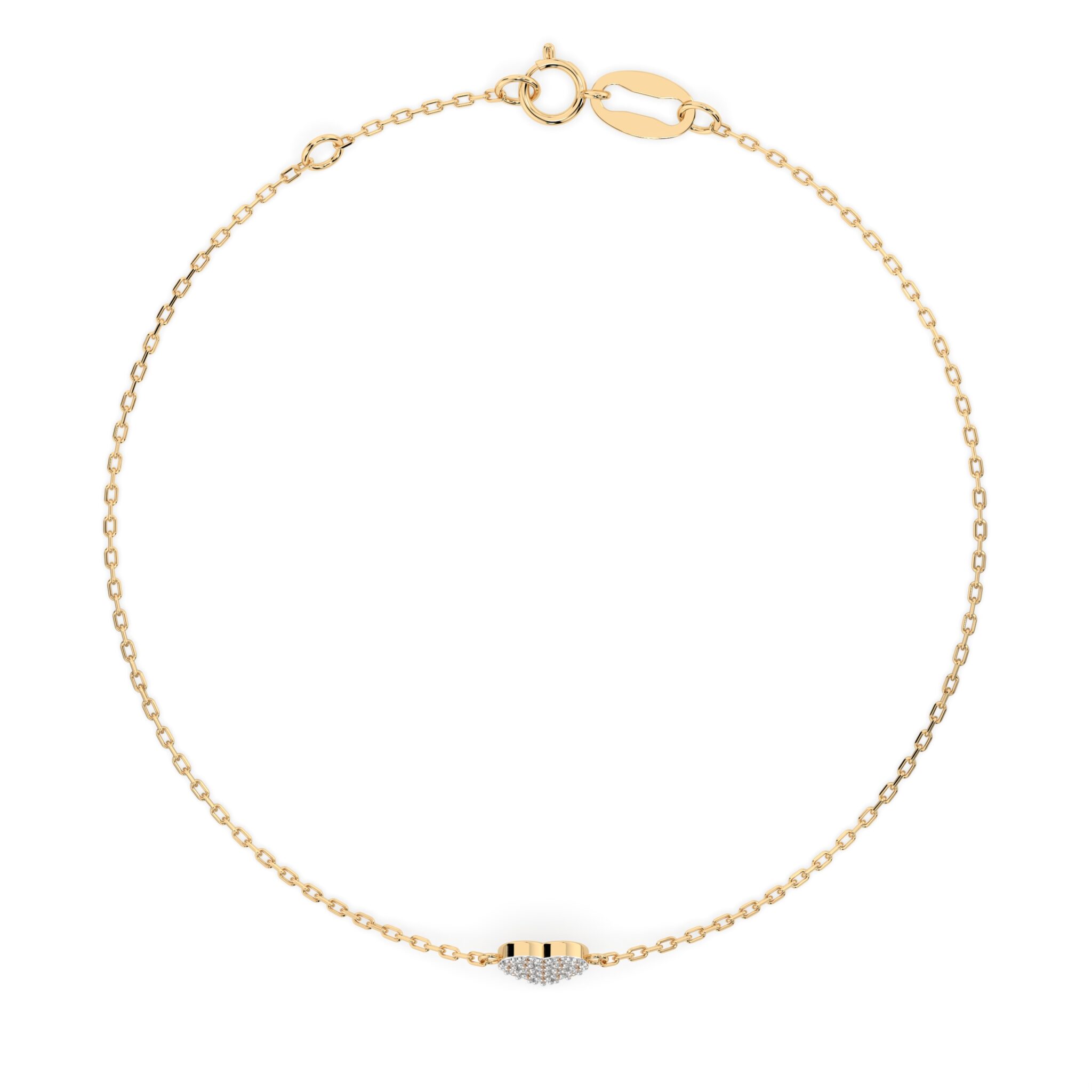 Żółte Złoto Bransoletka z Diamentem Kolekcja Minimalism, Pure Love