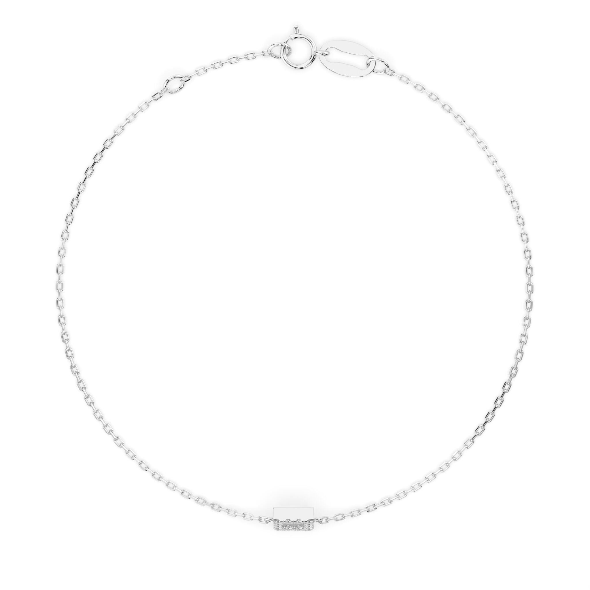 Białe Złoto Bransoletka z Diamentem Kolekcja Minimalism