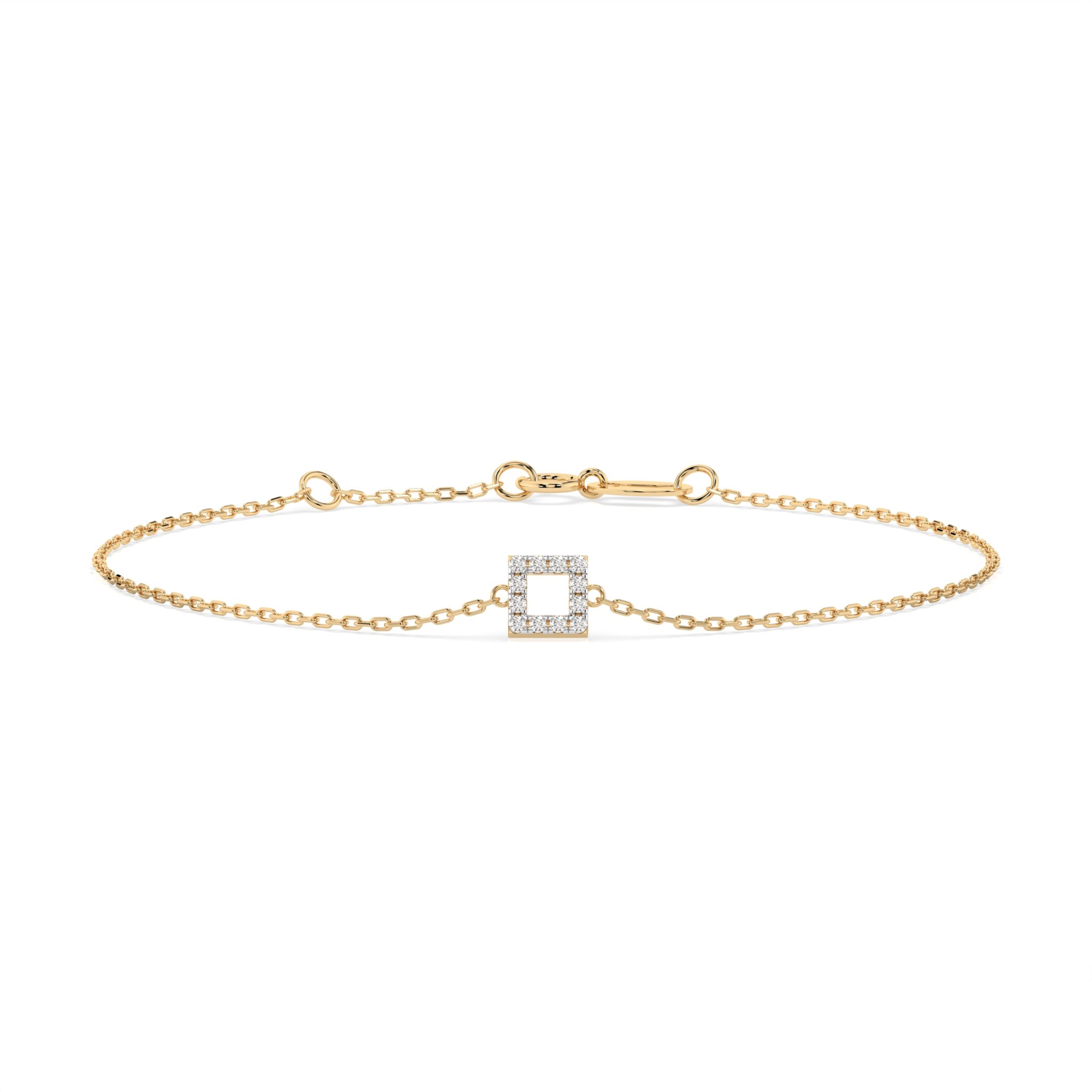 Żółte Złoto Bransoletka z Diamentem Kolekcja Minimalism