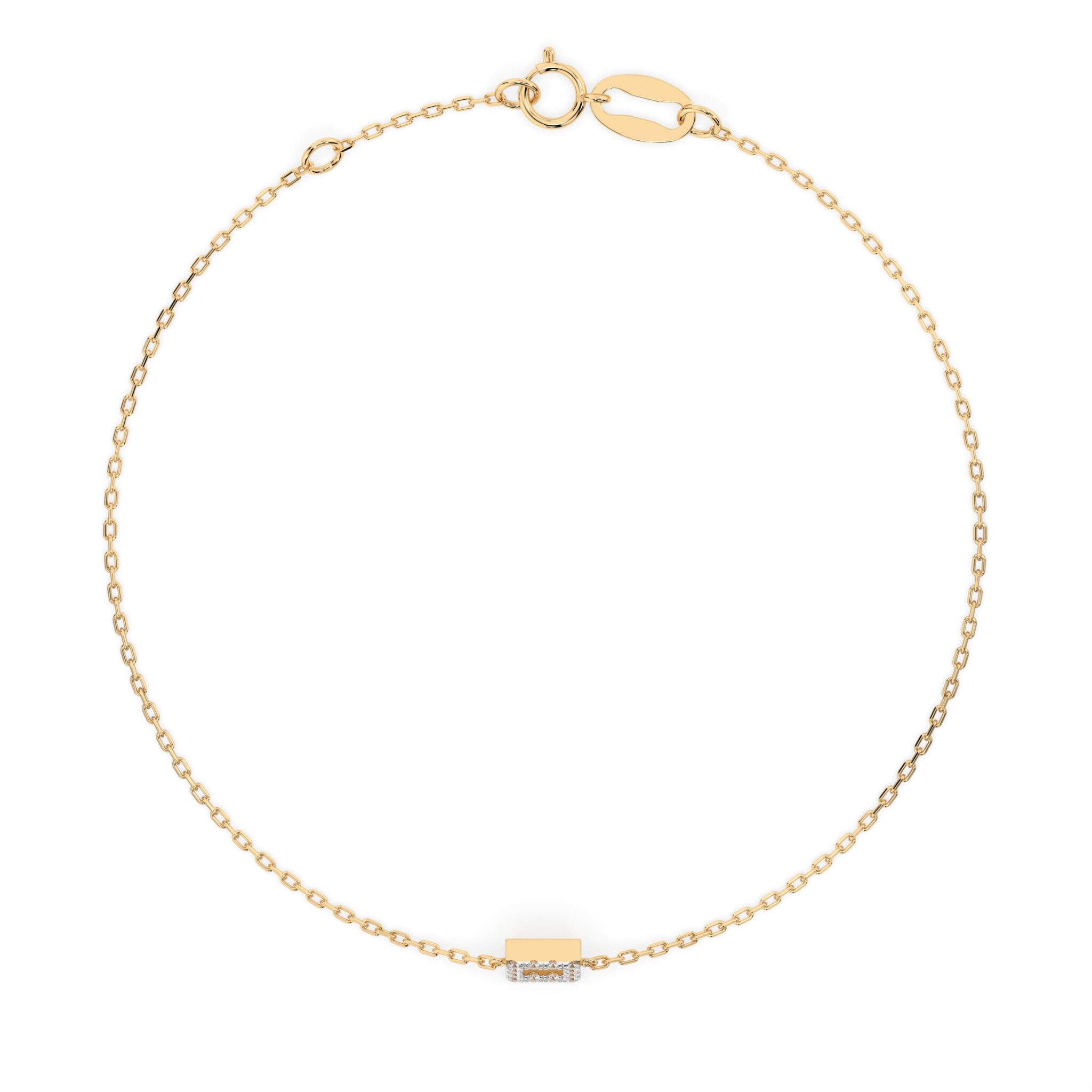 Żółte Złoto Bransoletka z Diamentem Kolekcja Minimalism